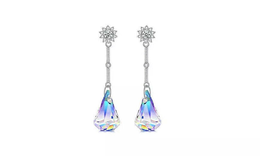 Aurora Borealis Crystal Drop Earrings