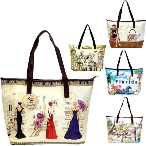 Women Synthetic Leather Tote Handbag