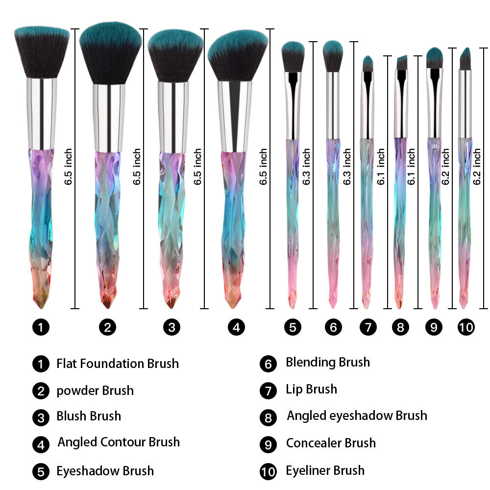 10Pcs Makeup Brush Set