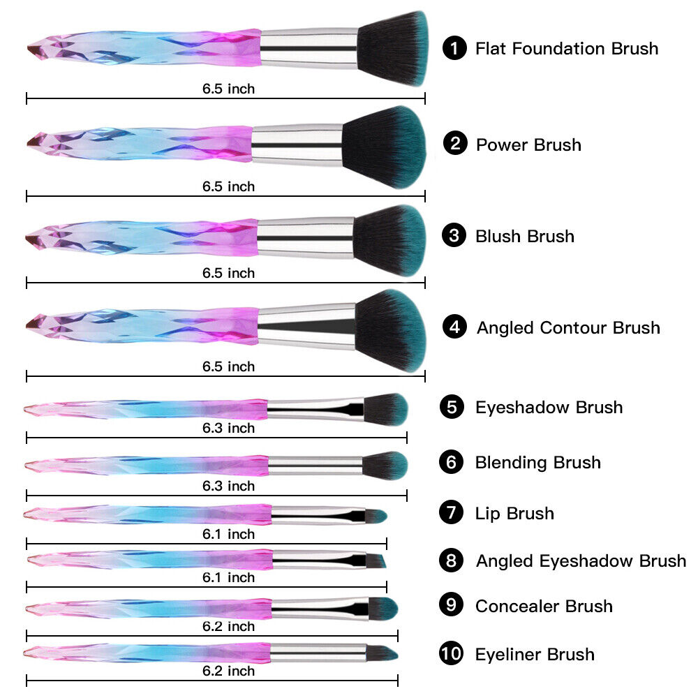 10Pcs Makeup Brush Set