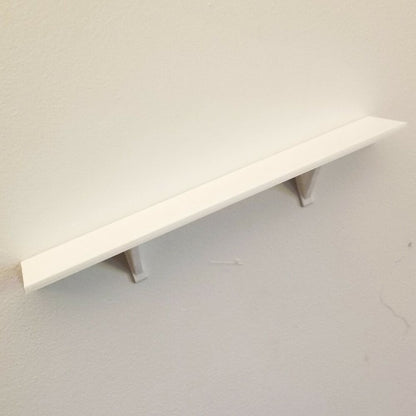 12" x 2" White Wall Shelf