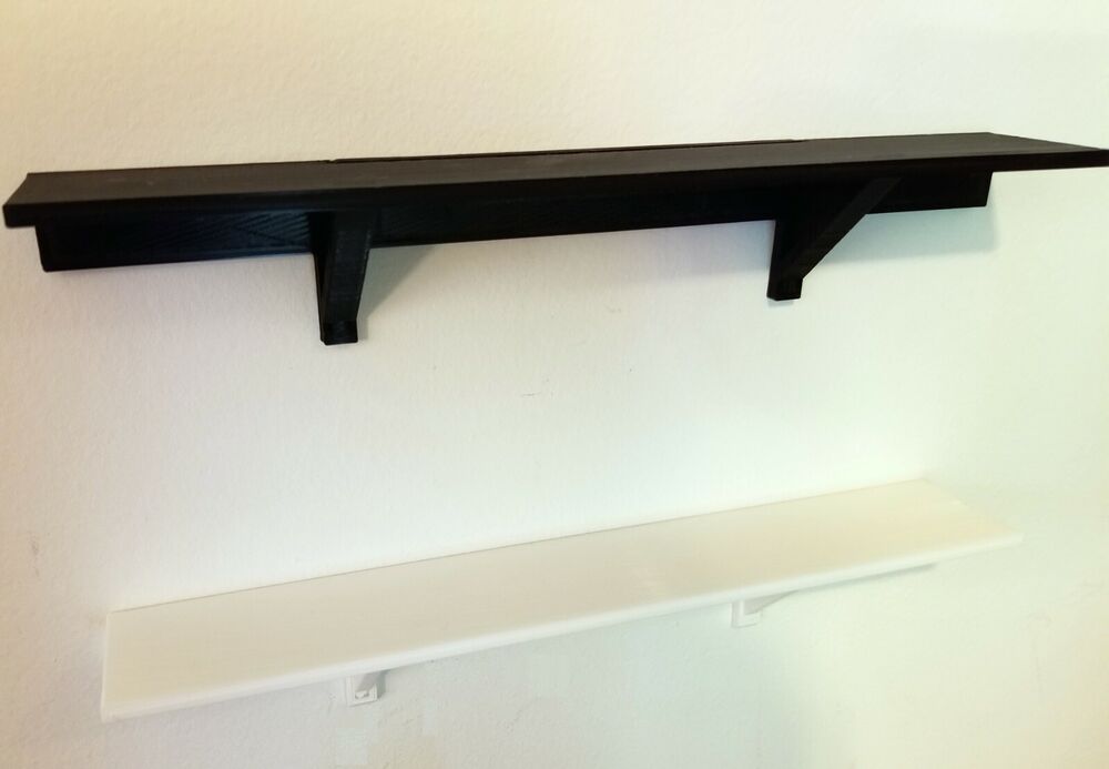 12" x 2" White Wall Shelf