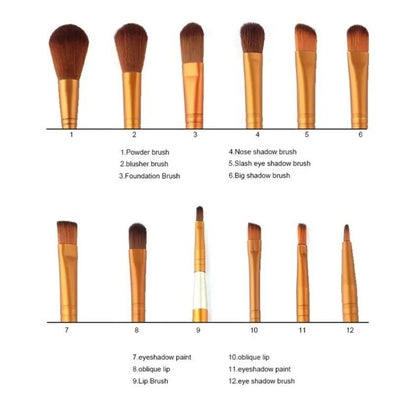 12pcs Makeup Brushes Set