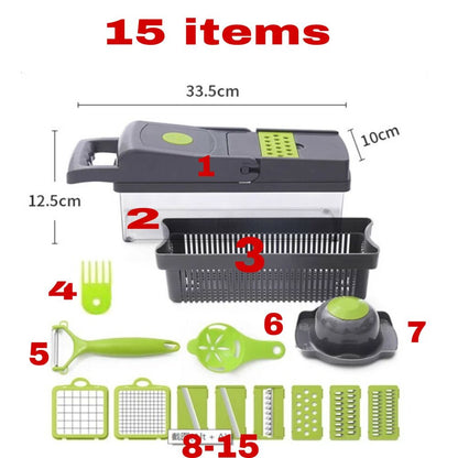 15-In-1 Vegetable Fruit Chopper Cutter