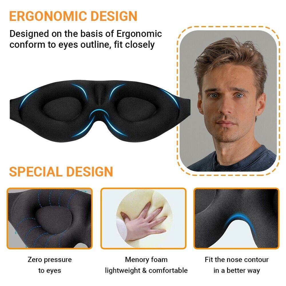 2 Pack Travel 3D Eye Mask