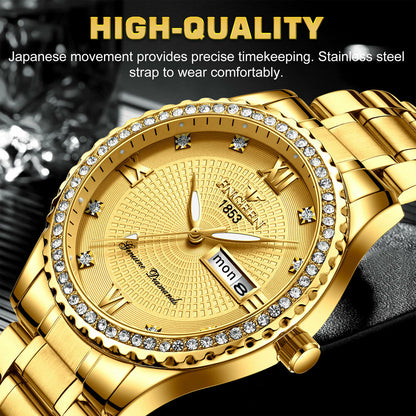 Waterproof Gold Men's Watch