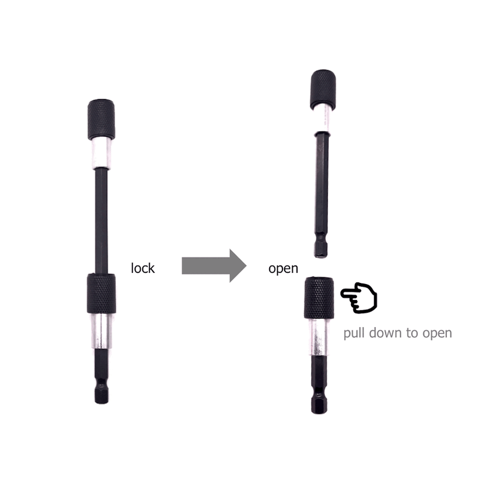 3pc Screwdriver EXTENSION Drill Bit Holder