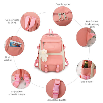 5Pcs Girls School Bag Set