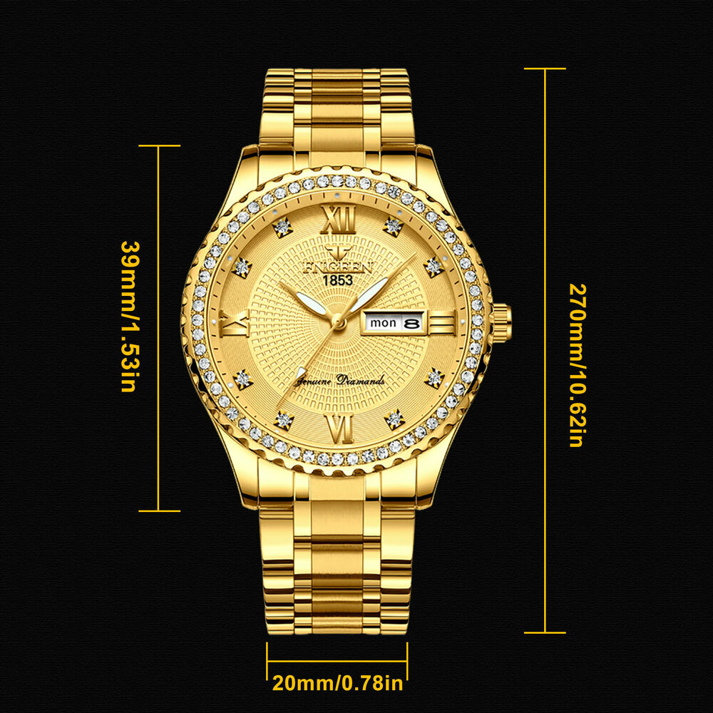 Waterproof Gold Men's Watch