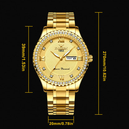 Waterproof Gold Men's Watch