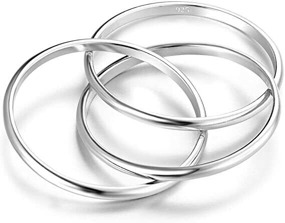 925 Sterling Silver 4MM Hoop Earrings