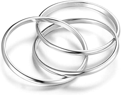 925 Sterling Silver 4MM Hoop Earrings