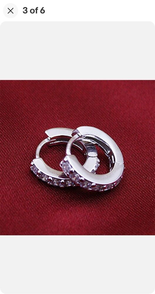 925 Sterling Silver CZ Cubic Earrings