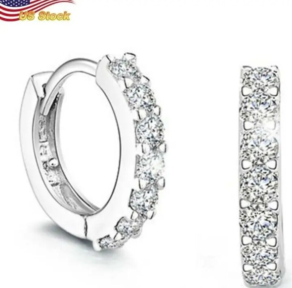 925 Sterling Silver CZ Cubic Earrings