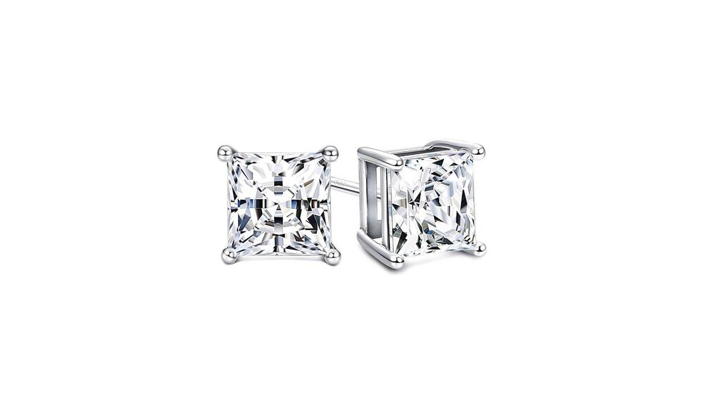 925 Sterling Silver CZ Stud Earrings