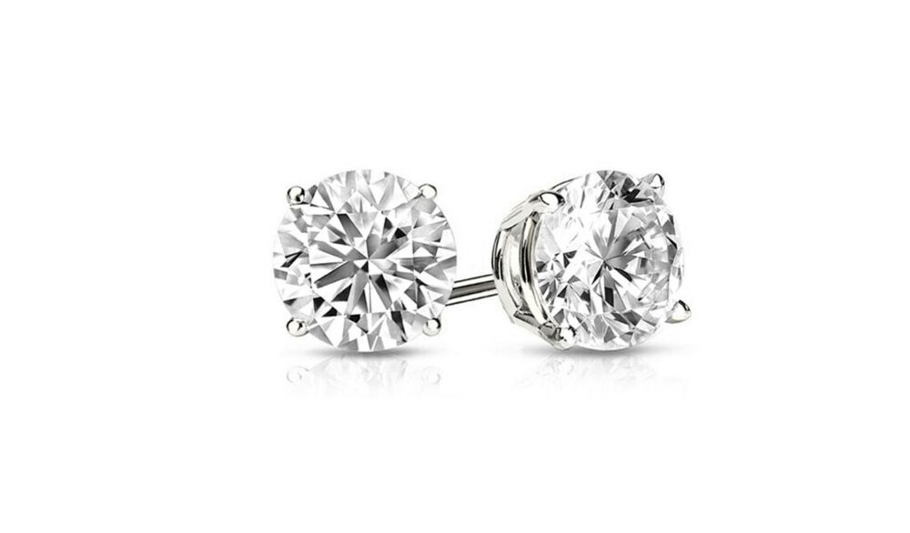 925 Sterling Silver CZ Stud Earrings