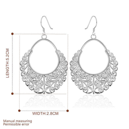 925 Sterling Silver Hoop Pierced Earrings