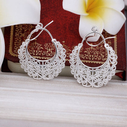 925 Sterling Silver Hoop Pierced Earrings