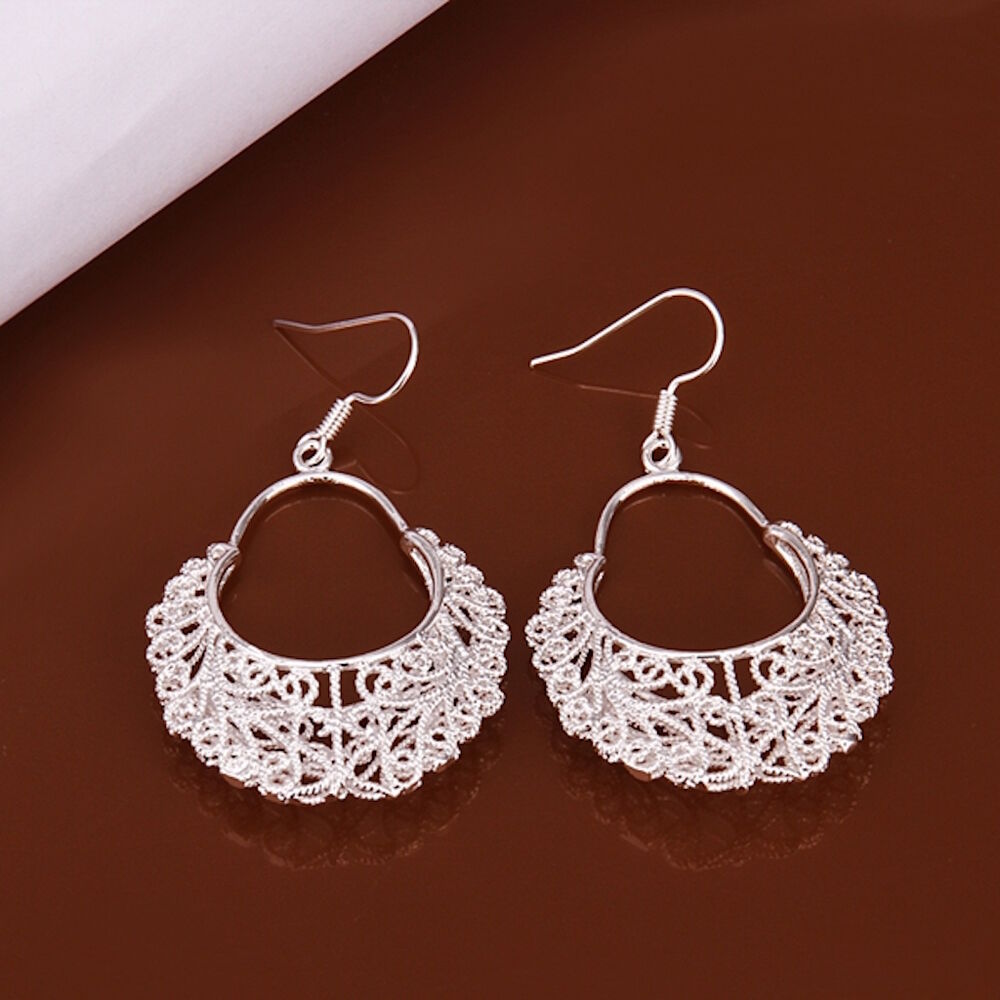 925 Sterling Silver Hoop Pierced Earrings