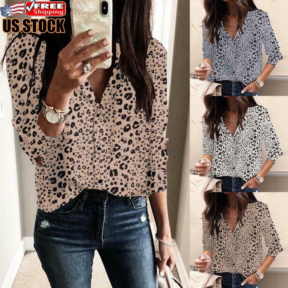 Women's  Long Sleeve Lapel Button Blouse Shirt