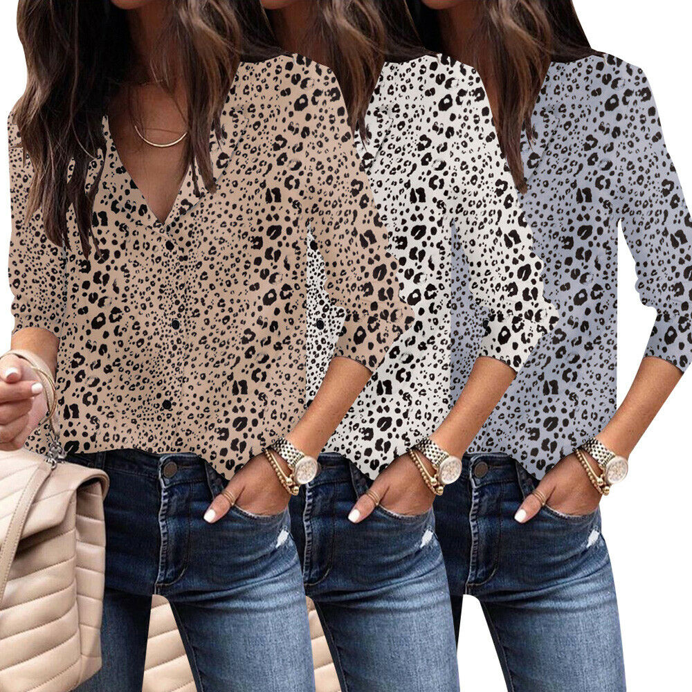 Women's  Long Sleeve Lapel Button Blouse Shirt