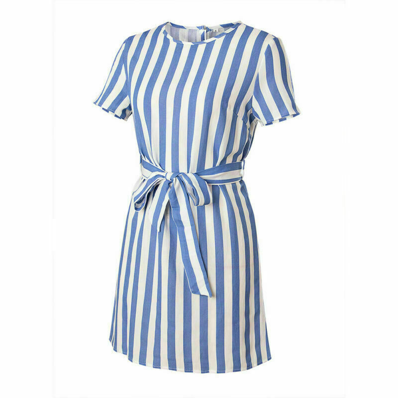 Women's Striped Mini Bodycon Dress