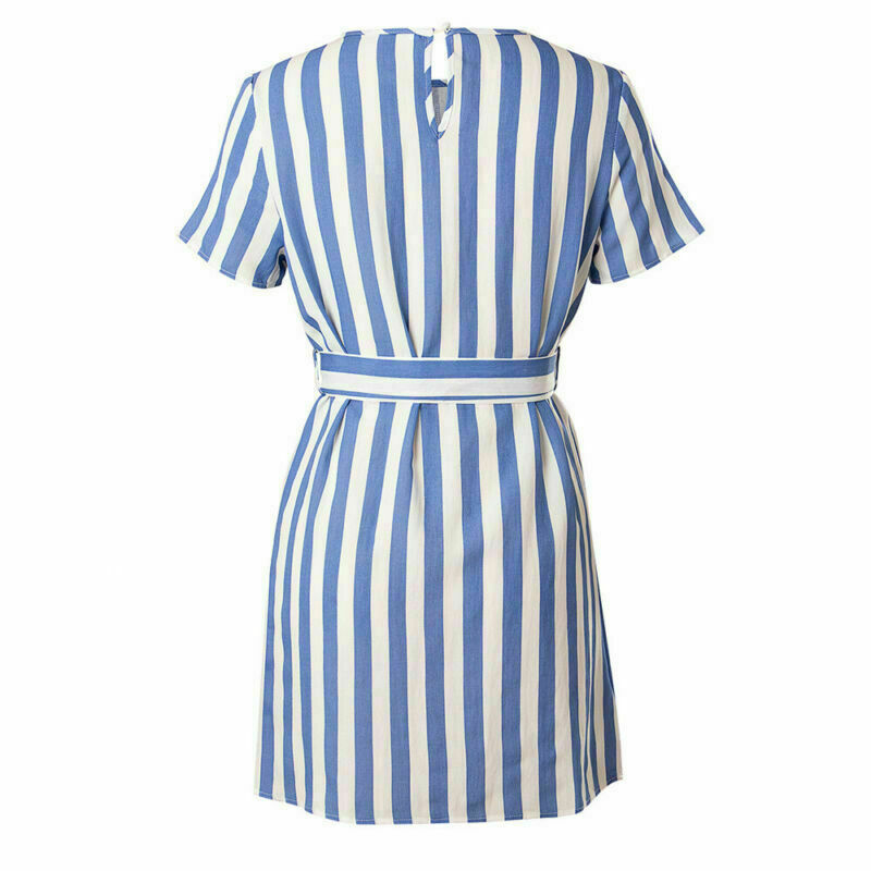 Women's Striped Mini Bodycon Dress