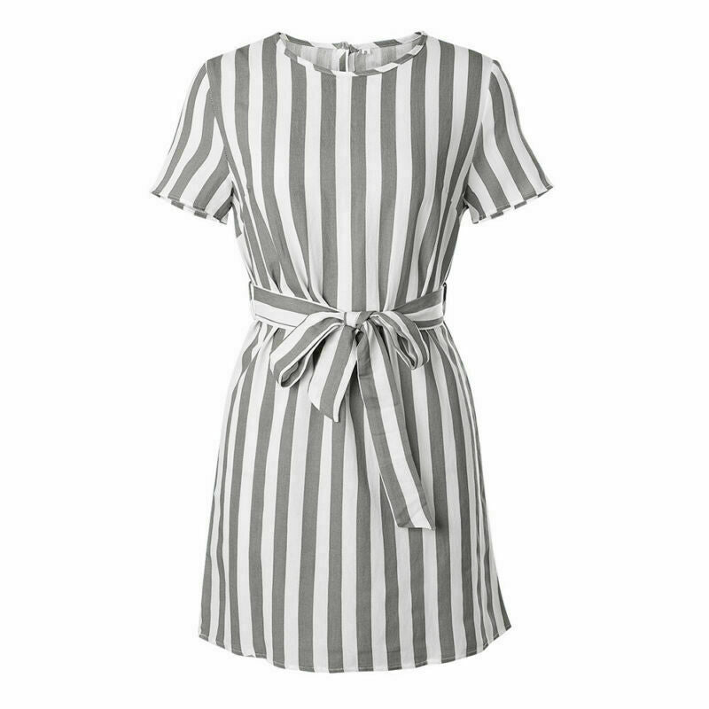 Women's Striped Mini Bodycon Dress