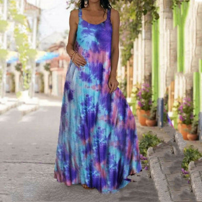 Casual Printed Boho Long Beach Dress