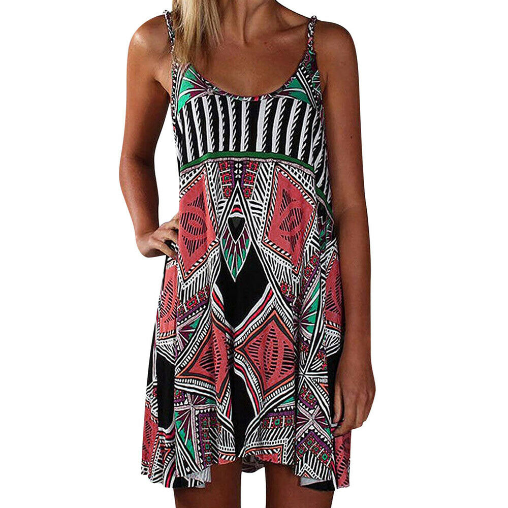 Summer Casual Boho Swing Dress