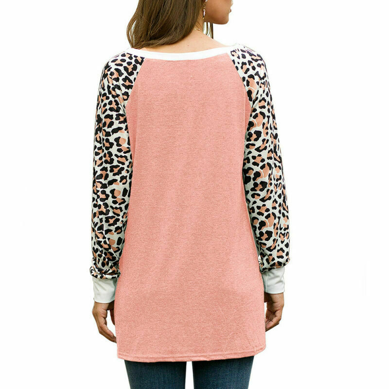 Women's Leopard Casual Long Sleeve Tops