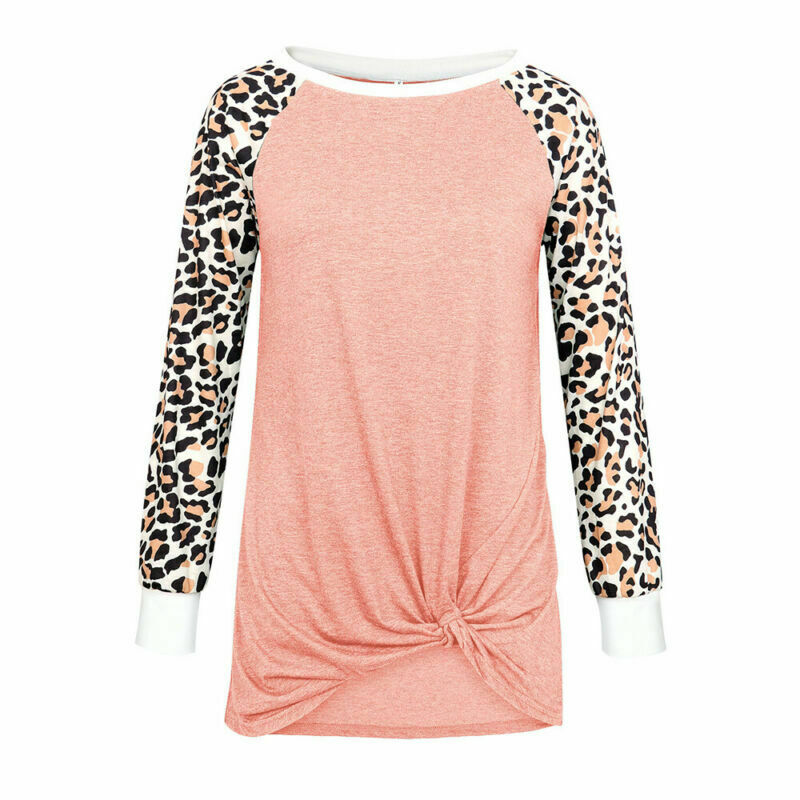 Women's Leopard Casual Long Sleeve Tops