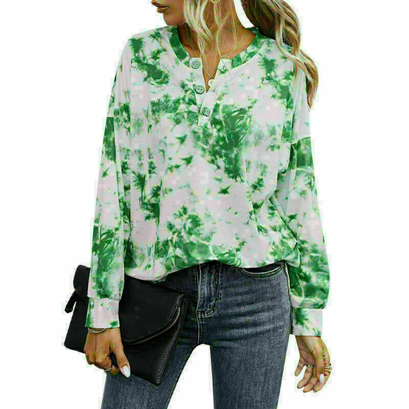 Women's Tie Dye Long Sleeve Pullover Shirt