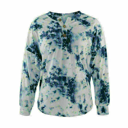 Women's Tie Dye Long Sleeve Pullover Shirt