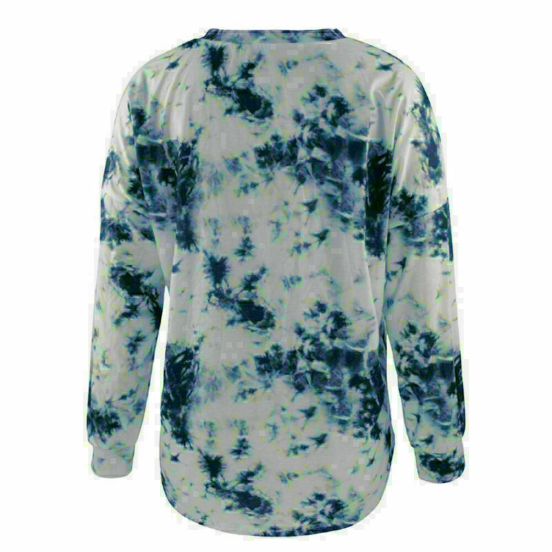 Women's Tie Dye Long Sleeve Pullover Shirt