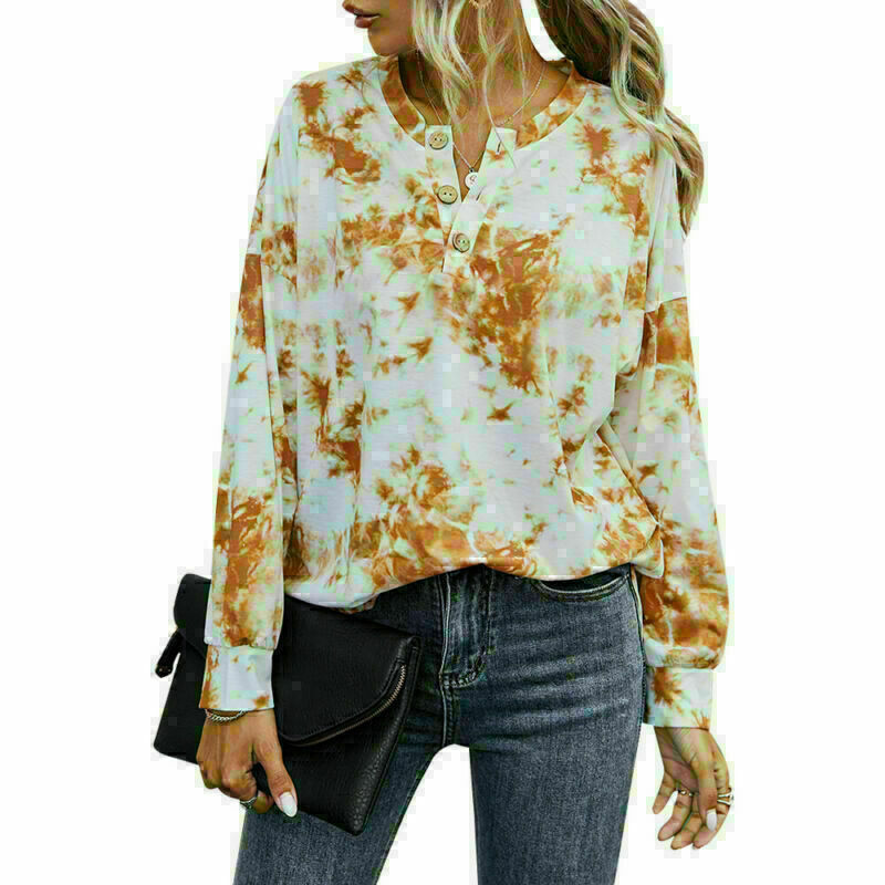 Women's Tie Dye Long Sleeve Pullover Shirt