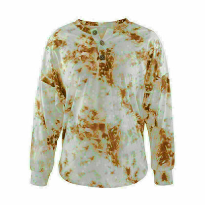 Women's Tie Dye Long Sleeve Pullover Shirt