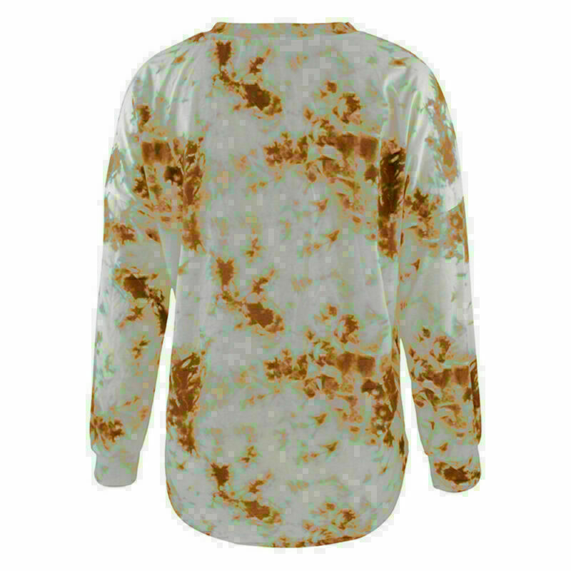 Women's Tie Dye Long Sleeve Pullover Shirt