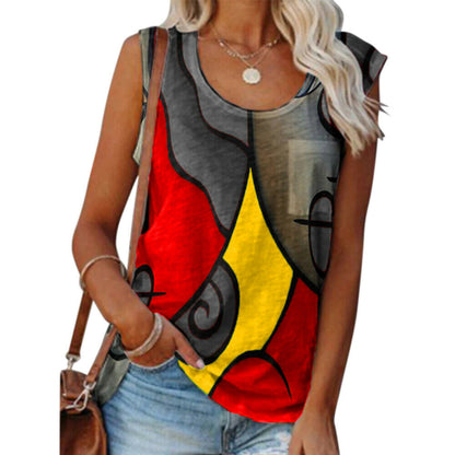 Women's Printed Sleeveless Vest Tank Tops