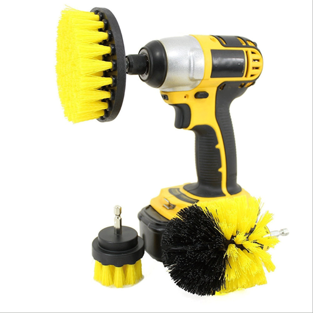 Drill Brushes Set 3pcs Tile Grout Power Scrubber Cleaner