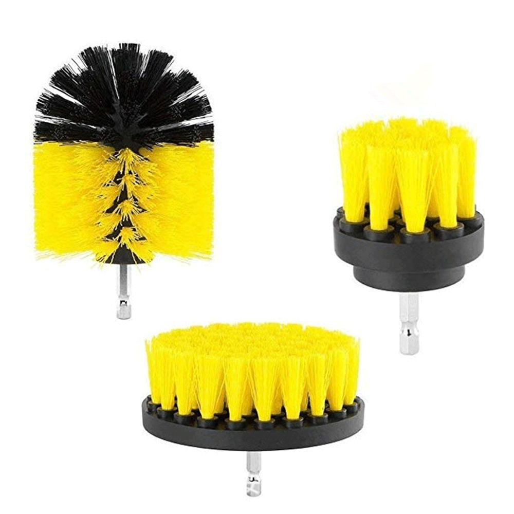 Drill Brushes Set 3pcs Tile Grout Power Scrubber Cleaner