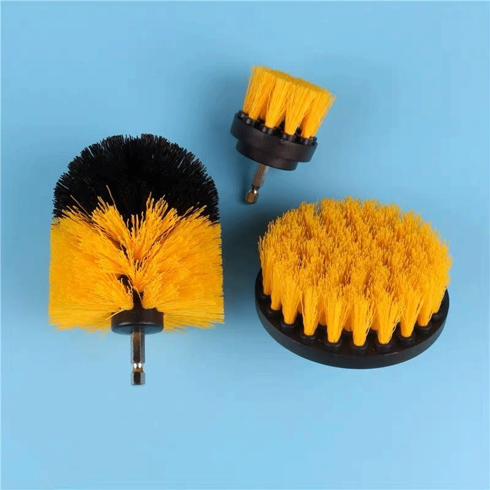 Drill Brushes Set 3pcs Tile Grout Power Scrubber Cleaner