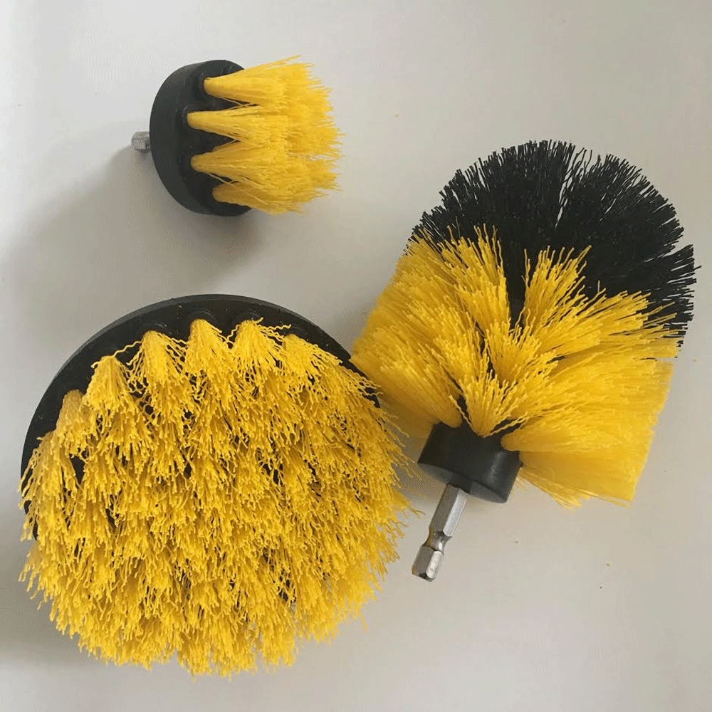 Drill Brushes Set 3pcs Tile Grout Power Scrubber Cleaner