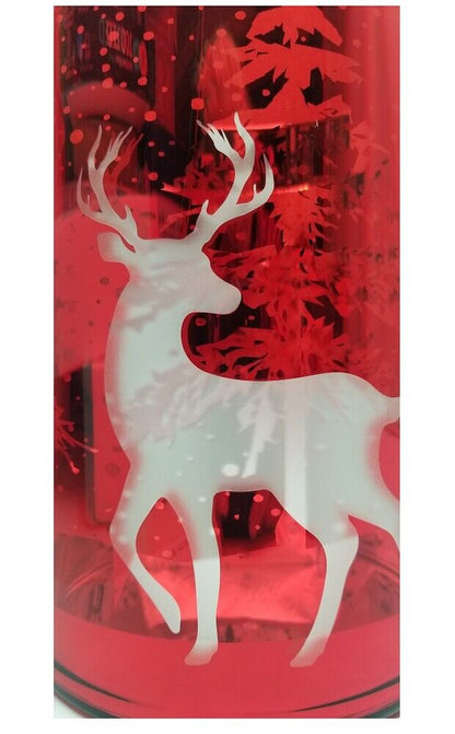 Festive Red Glass Candle Holders