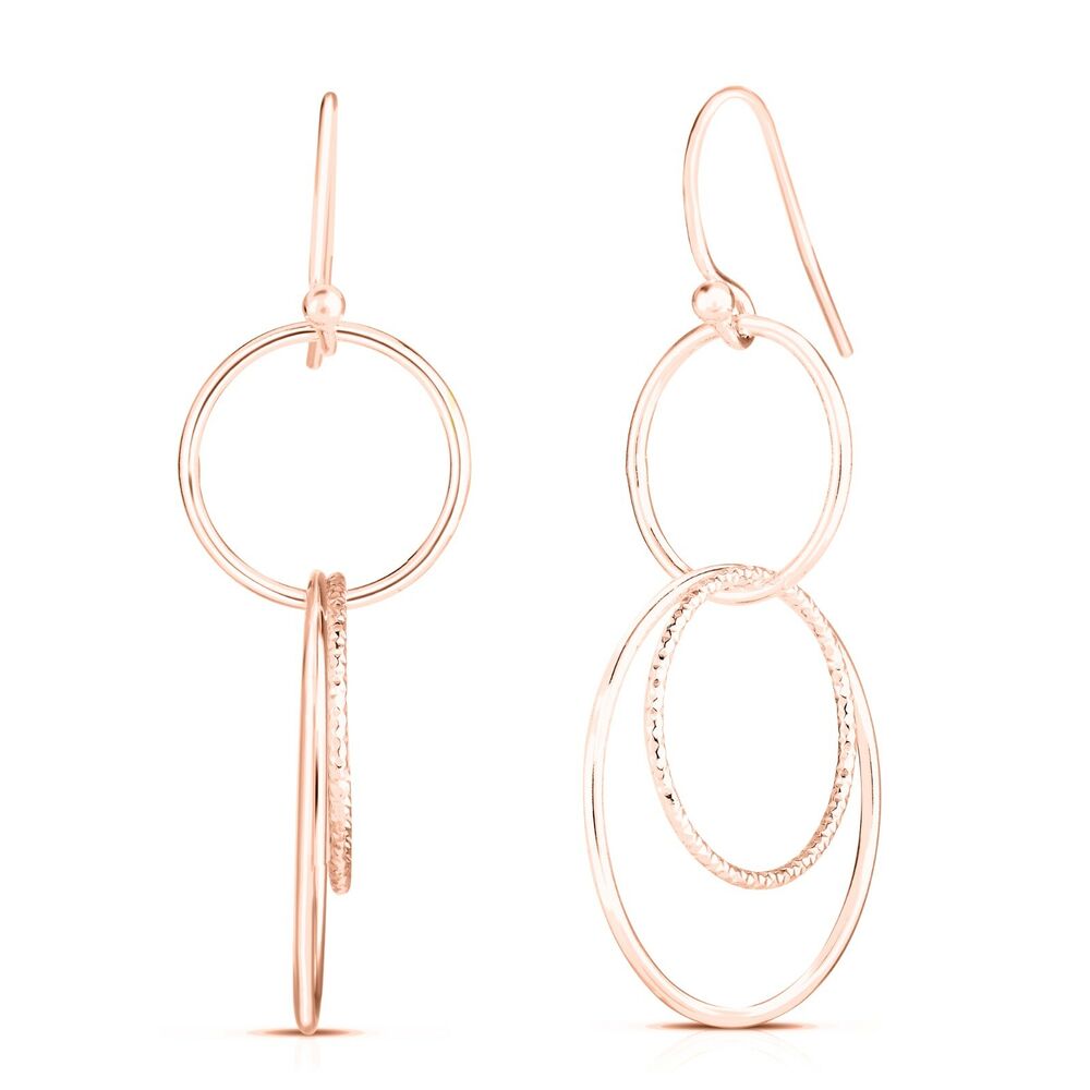 Italian .925 Sterling Silver Round Hoop Earrings