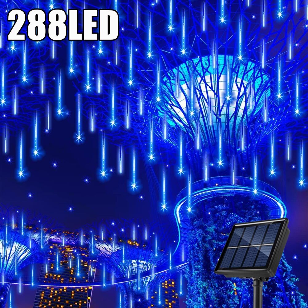 LED Solar Meteor Shower Lights