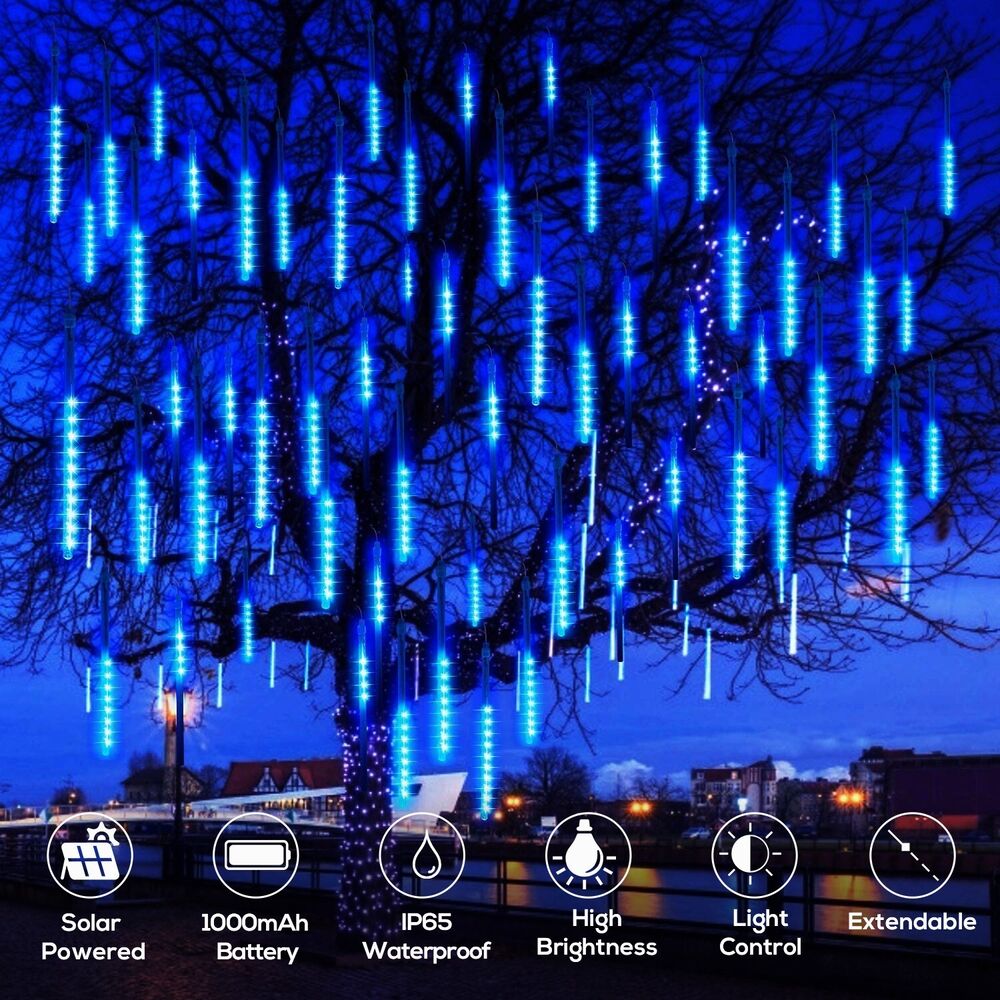 LED Solar Meteor Shower Lights