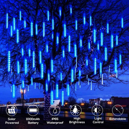 LED Solar Meteor Shower Lights