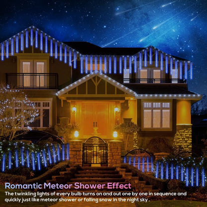 LED Solar Meteor Shower Lights