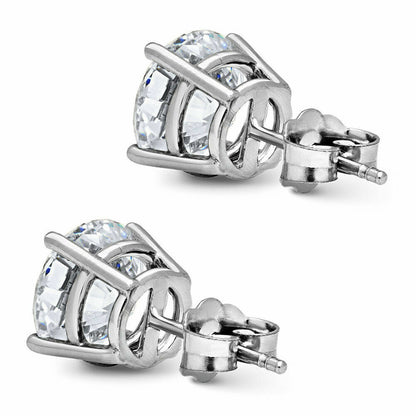 MENS 4 CARAT CZ Stud Earrings